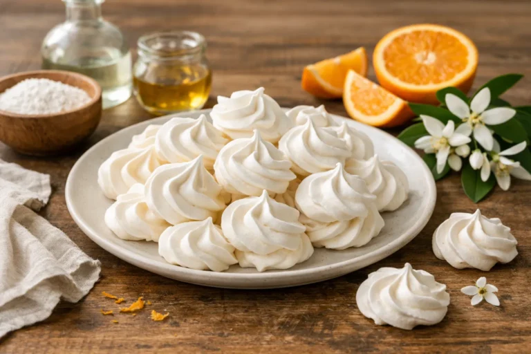 Recette de meringues véganes à la fleur d’oranger