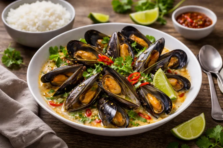 Recette rapide et saine : Moules à la sauce thaïe