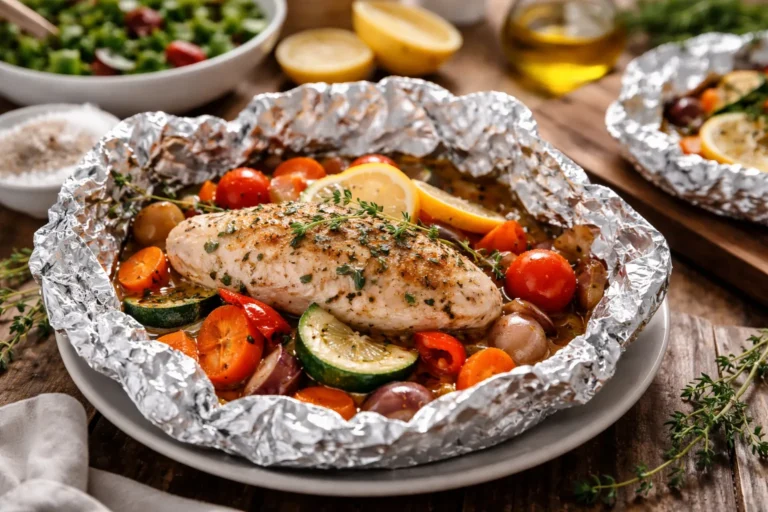 Papillote de poulet aux légumes