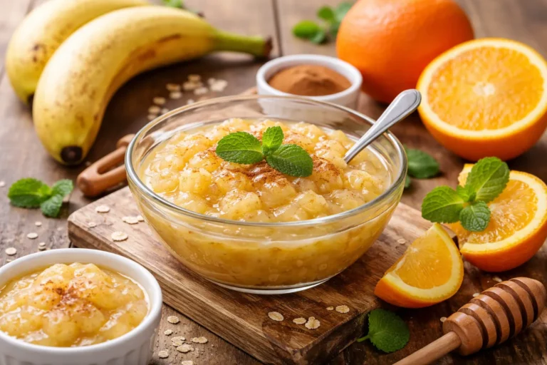 Recette de dessert sain et facile : la Compote Banane-Orange