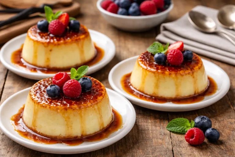 Recette de dessert original et délicieux : Crèmes brûlées renversées
