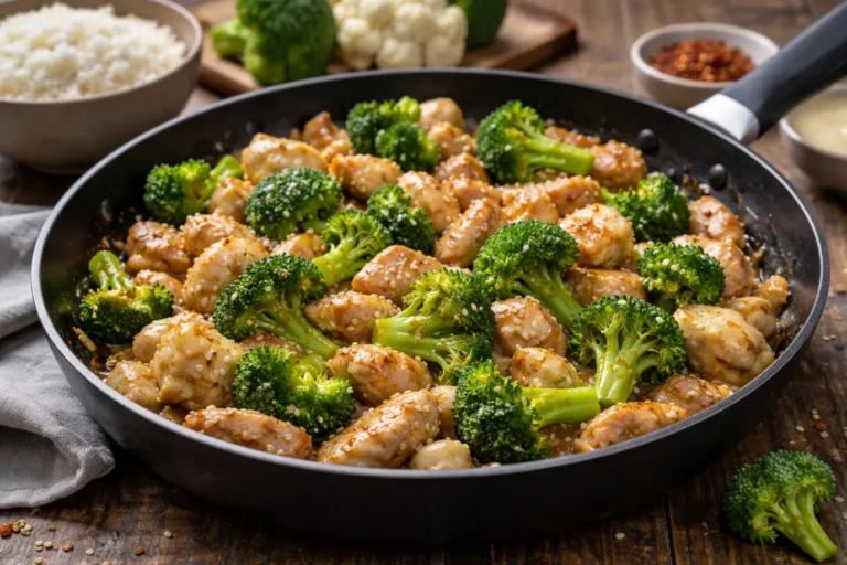 Recette rapide : Émincé de poulet au brocolis et chou-fleur