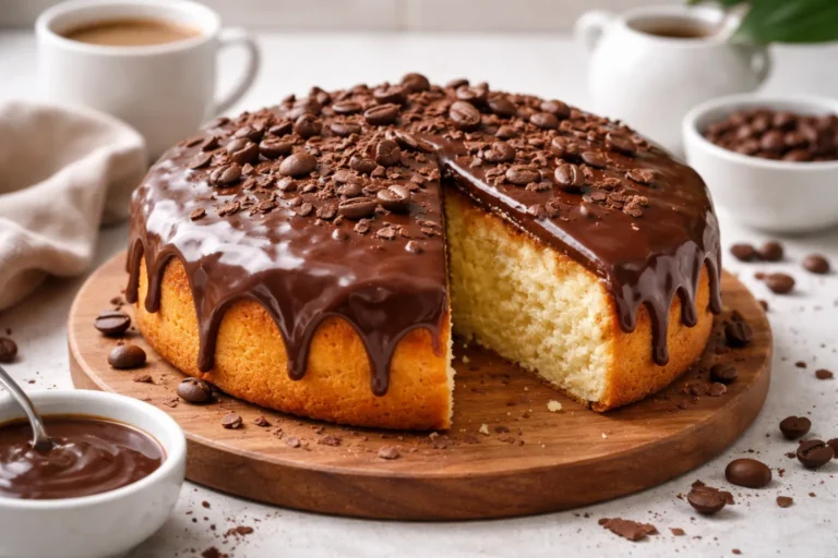 Recette facile pour un goûter : Génoise glaçage choco-café