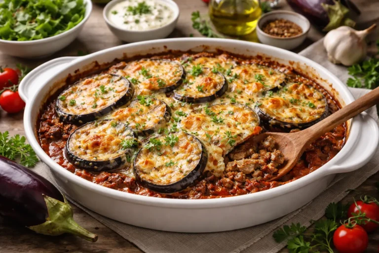 Recette facile et délicieuse : Gratin d’aubergines à l’agneau