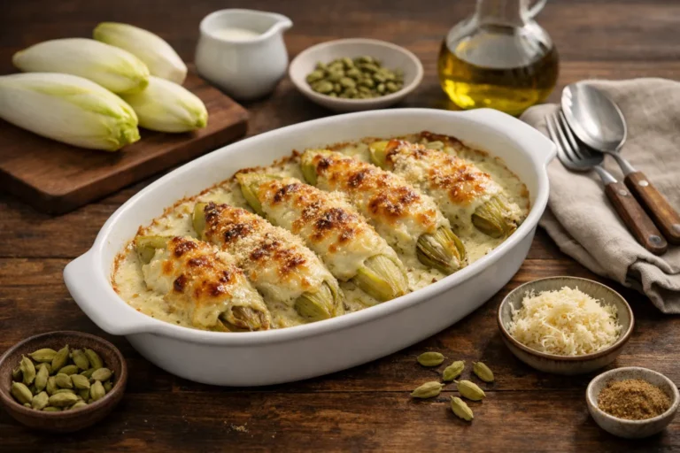 Recette facile et saine de gratin d’endives à la cardamome