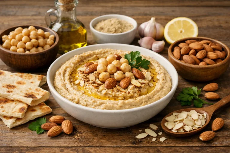 Recette du Houmous de pois chiches aux amandes