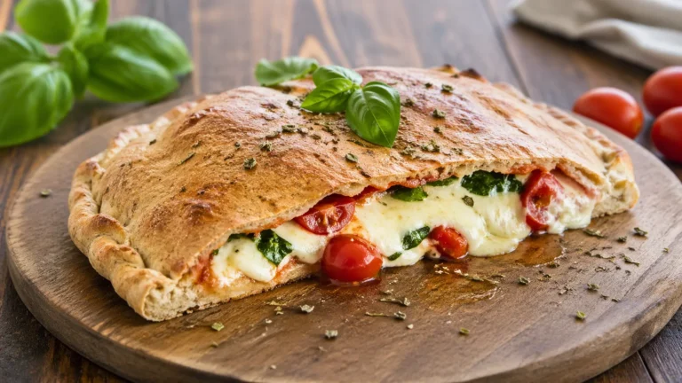 Recette de pizza healthy : Calzone à la mozarella