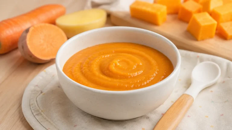 Recette de purée patate douce et citrouille pour bébé