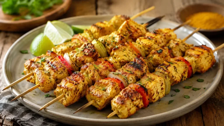 Recette pour le barbecue : Brochettes de dinde au curry