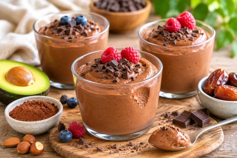 Recette de dessert sain : Crèmes mousseuses au chocolat