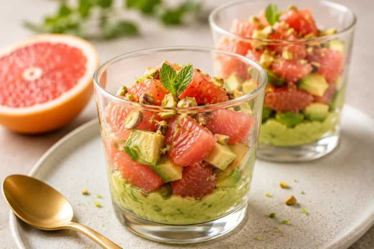 Recette pour un dessert sain et raffiné : Délices Pamplemousse et avocat