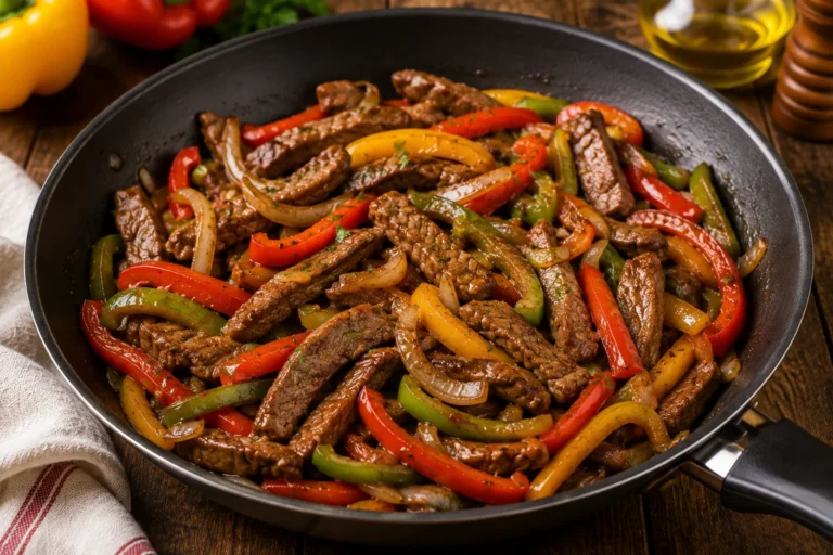 Recette facile et rapide : Émincé de bœuf aux poivrons