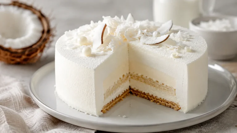 Recette de dessert sain : Entremets glacé à la noix de coco