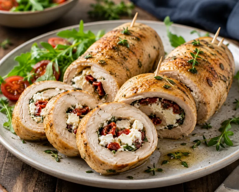 Recette facile pour le soir : Roulés de dinde à la feta