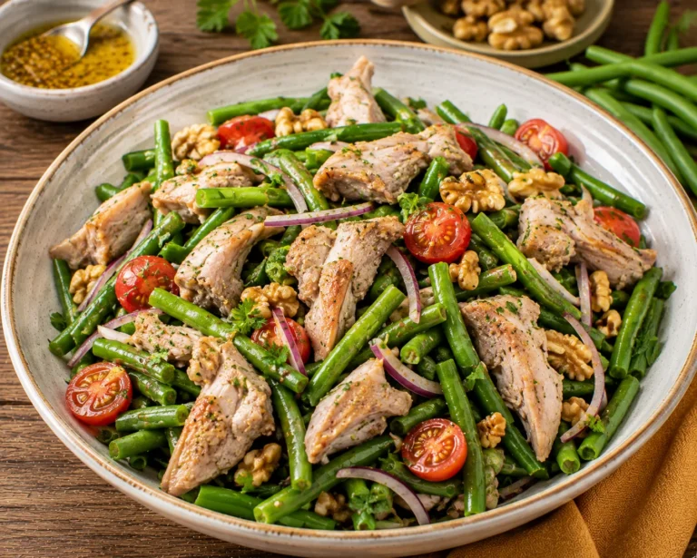 Recette de salade de haricots verts au lapin