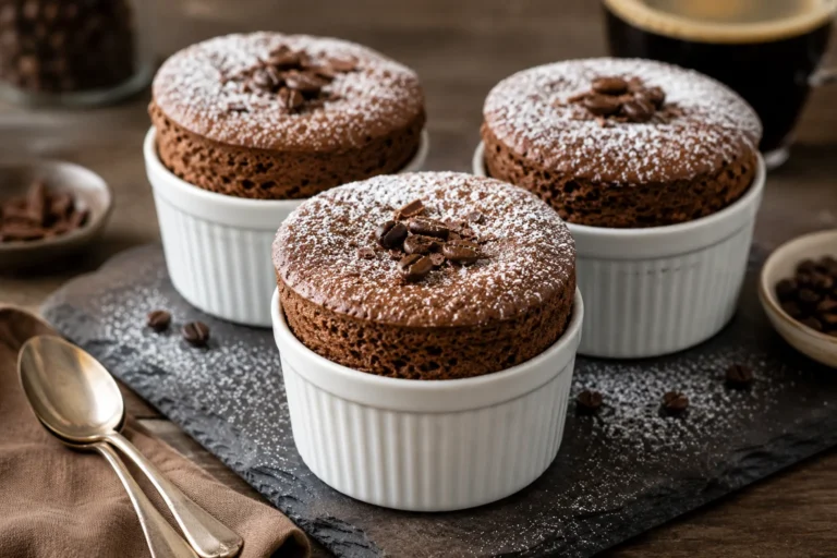 Recette facile pour un dessert léger : Soufflés choco-café