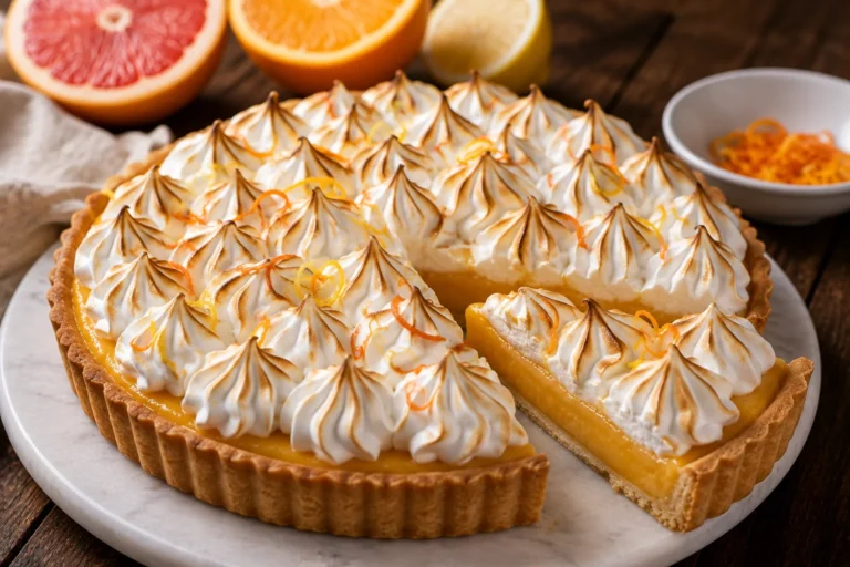 Recette gourmande de tarte aux agrumes avec sa meringue à l&rsquo;italienne
