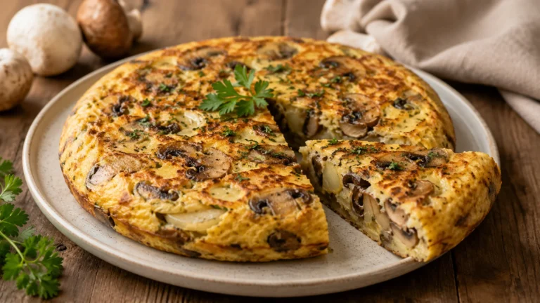Recette végétarienne : Tortilla aux champignons