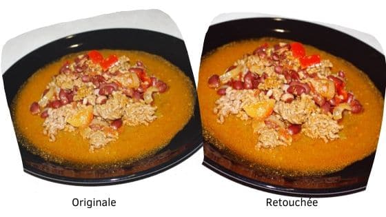 Exemple de retouche de photos : recette du Chili con Carne