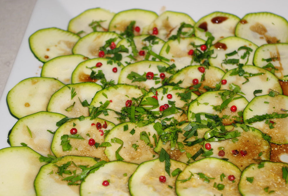 Recette du carpaccio de courgettes au miel