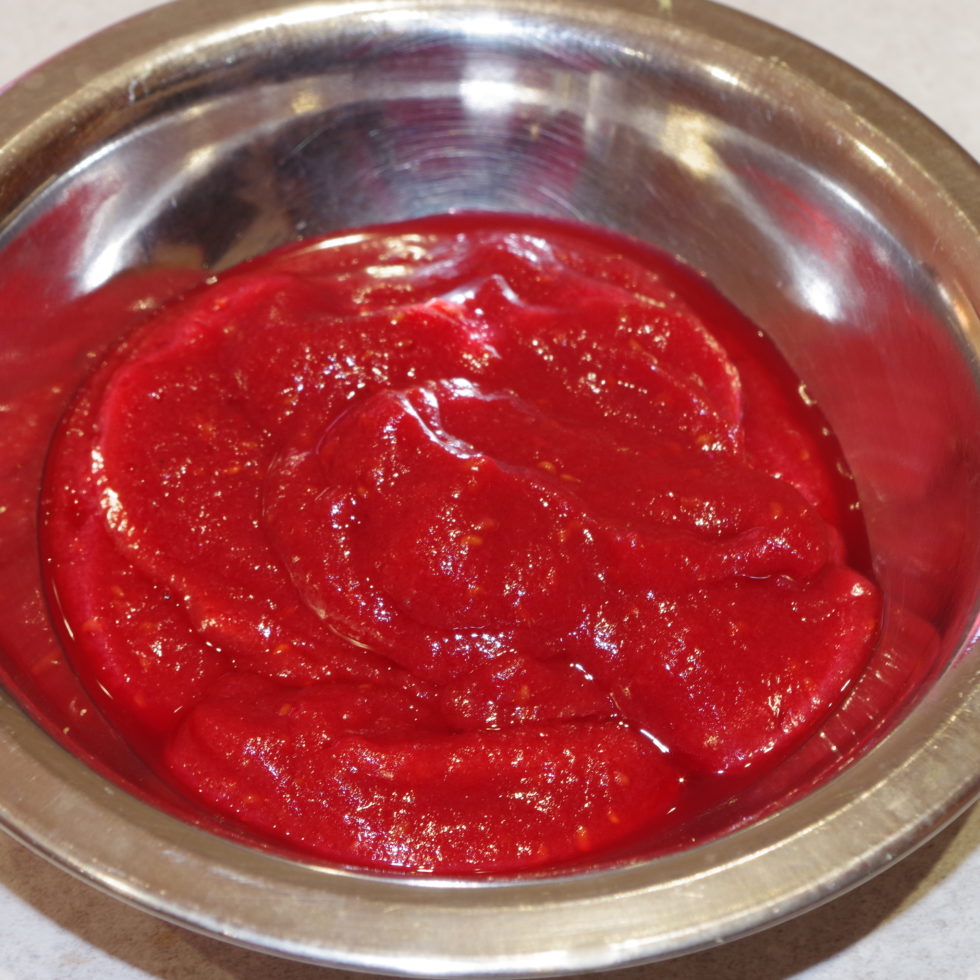 Recette de la compote pommes et framboises