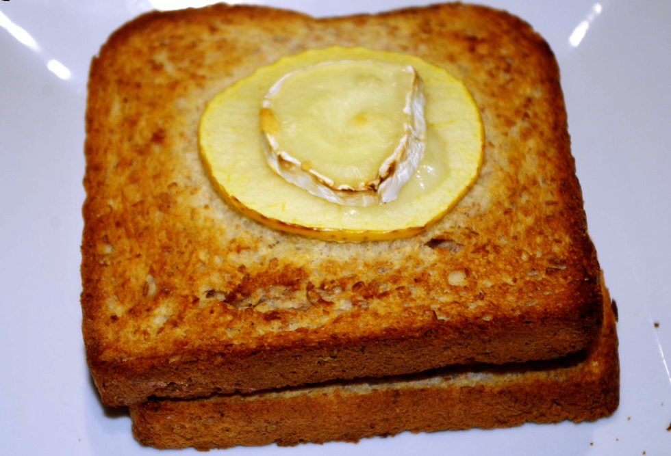 Recette des croques poulet-pomme-chèvre