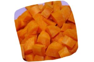 Recette du velouté de carottes coco-gingembre : dés de carotte