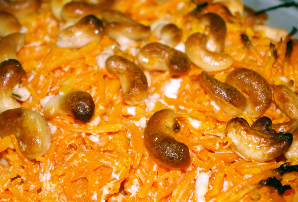 Recette de gratin de courge butternut aux noix de cajou