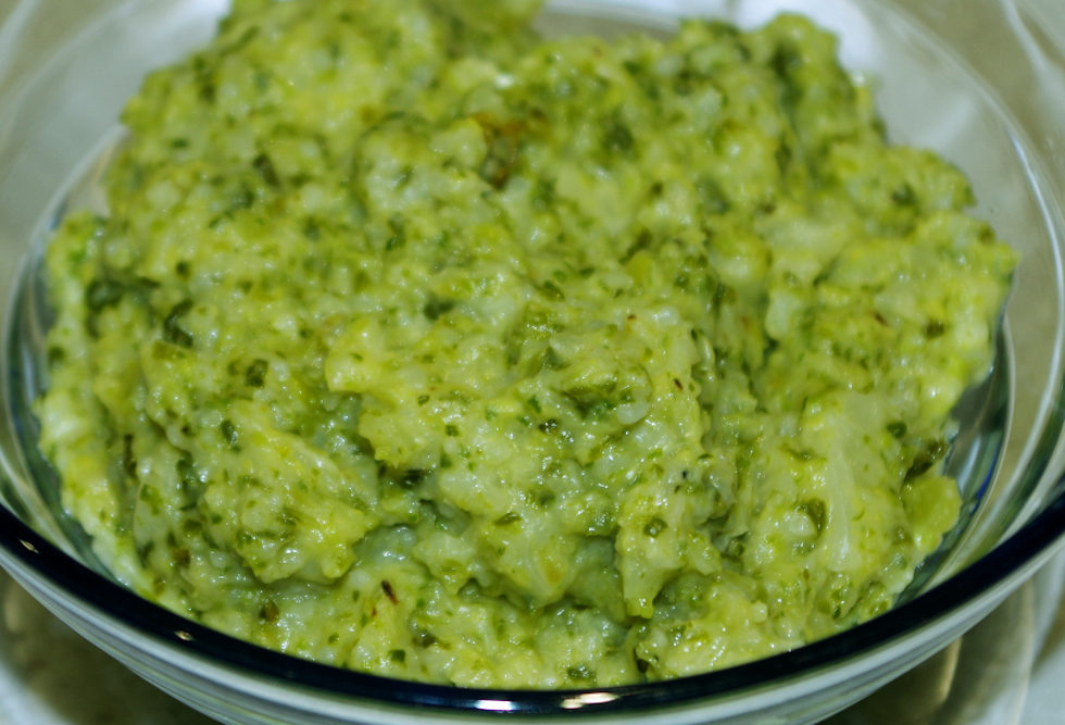 Recette de purée riz et chou frisé pour bébé