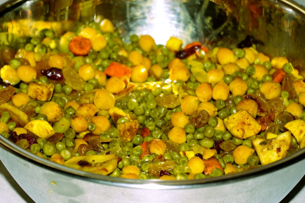 Recette végétarienne de la salade de pois chiches au curry