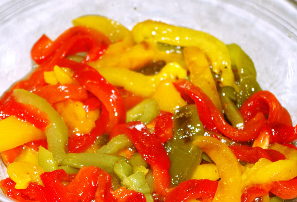 Recette rapide et facile de la salade aux trois poivrons