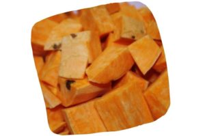 Recette de la purée de patate douce et citrouille pour bébé : morceaux de patate douce