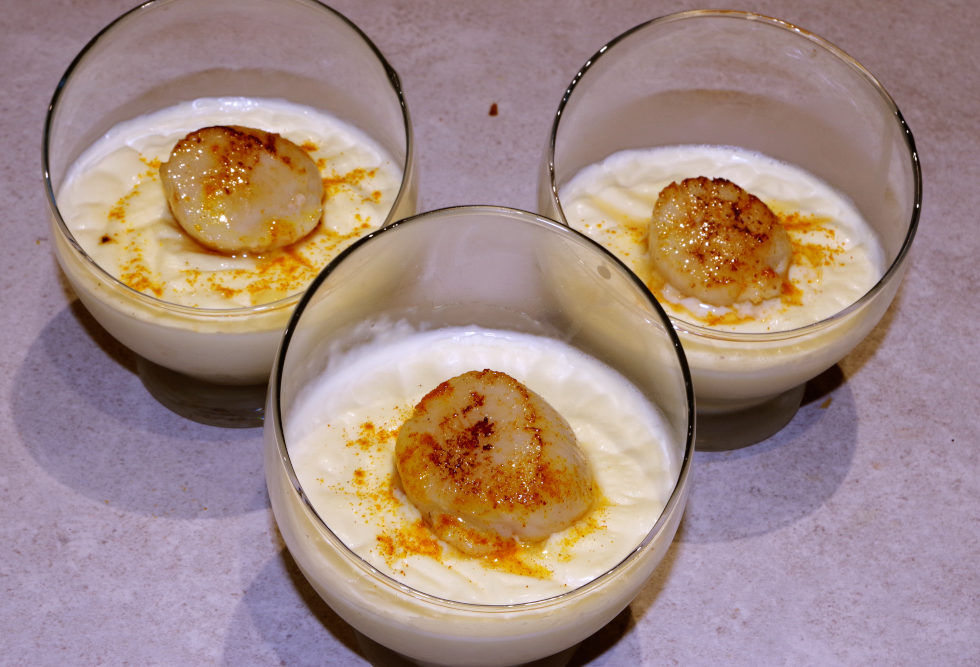 Recette des panna cotta aux Saint-Jacques
